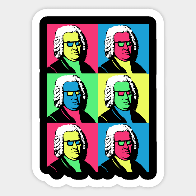 Bach Pop Art Sticker by dumbshirts